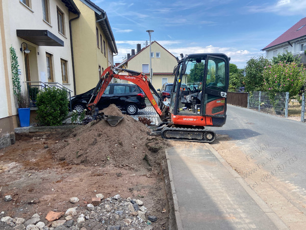 Erstellung Kabelgraben Firma Welz